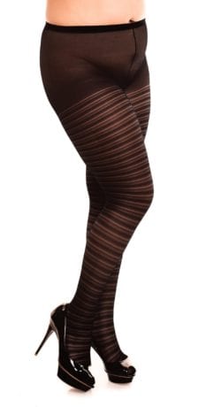 Glamory Saturnia 20 Patterned Tights 20 denier black front view half body